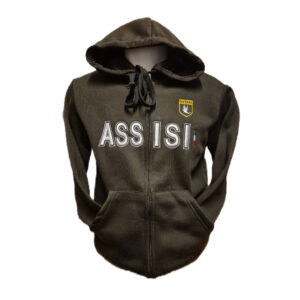 Felpa con zip e cappuccio "Assisi"