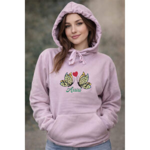 Felpa con cappuccio "Farfalle ad Assisi"